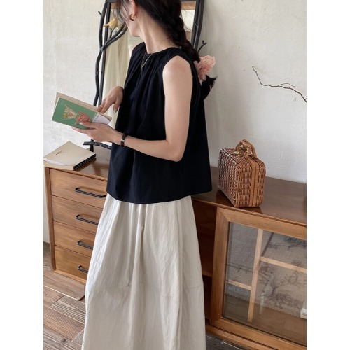 3th Morning Oxygen Summer French Cape A-line Sleeveless Shirt Top