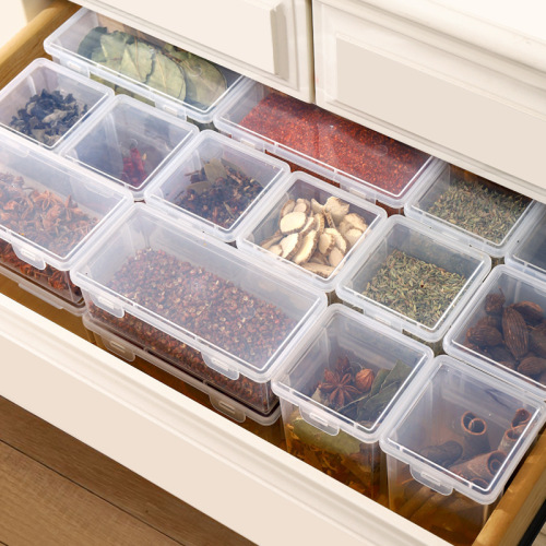 Spice storage box dried chili seasoning box sealed pepper seasoning aniseed kitchen star anise cinnamon household packaging box