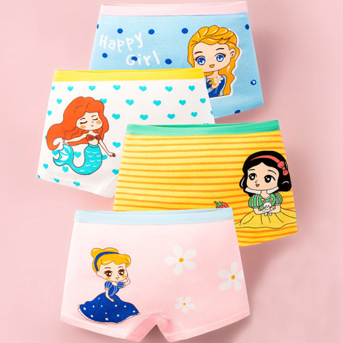 Children's girls pure cotton boxer briefs pure cotton wholesale toddler baby category a cotton small, medium and large children's girl shorts