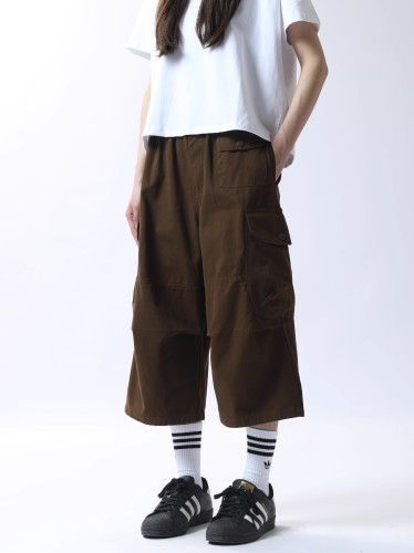 Original 100% Cotton, Japanese Loose Pocket Seven-Eighth Casual Pants for Women, Workwear Street Style, Versatile and Slimming Loose Pants