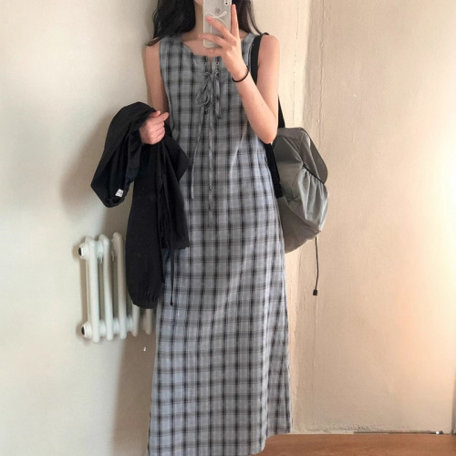 Korean chic summer new product sweet and gentle style strapless sleeveless dress vest long skirt summer