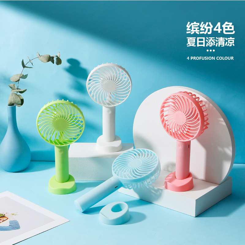 Handheld Fan Mini Student Desktop Portable USB Stand Fan Silent High Wind Gift Printing LOGO