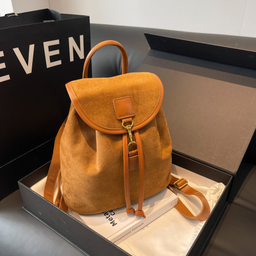 New American large capacity backpack for women fashion sweet and cool retro temperament matte casual travel bag