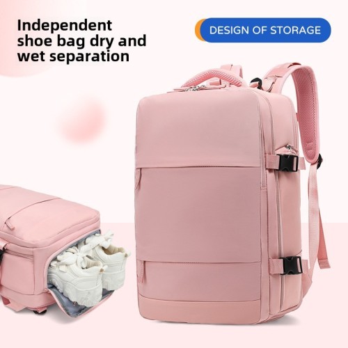Cross-border girls backpacks with super large capacity multifunctional dry and wet classification short-distance travel nylon waterproof schoolbag mommy