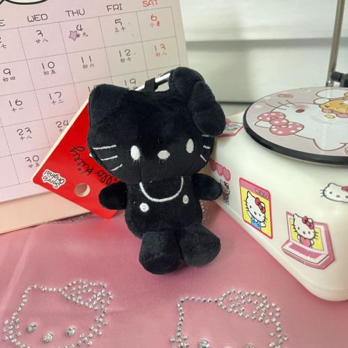 Cartoon hot sale all white KT all black KT pendant 50th anniversary limited KT small backpack love button wholesale mini