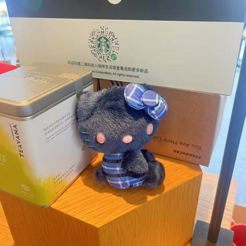 Cartoon animation new 50th anniversary dark blue checked side bag pendant cute plush pendant wholesale