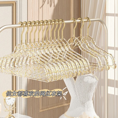 Transparent clothes rack for household clothes fairy markless anti-slip clothes rack for light luxury clothing store special clothes drying