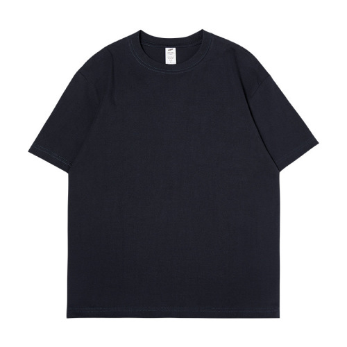 230g heavy-duty pure cotton crew neck short t-shirt for men, summer versatile solid color short-sleeved t-shirt for men and women, couple set knit t-shirt base layer
