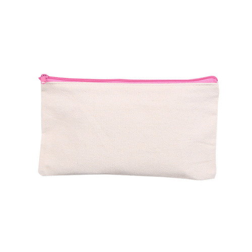 Amazon Cross-border Wholesale Creative Ready-to-use Empty Zipper Canvas Pen Bag Custom Makeup Bag Storage Handbag