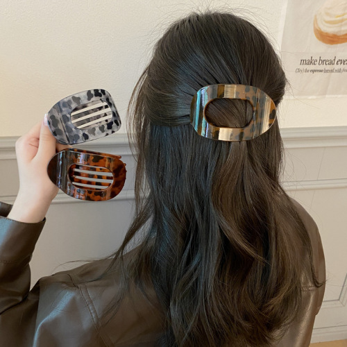 Abalone scratching clip women's round flat back head with hair tied hair curved ponytail clip hair clip hair accessories