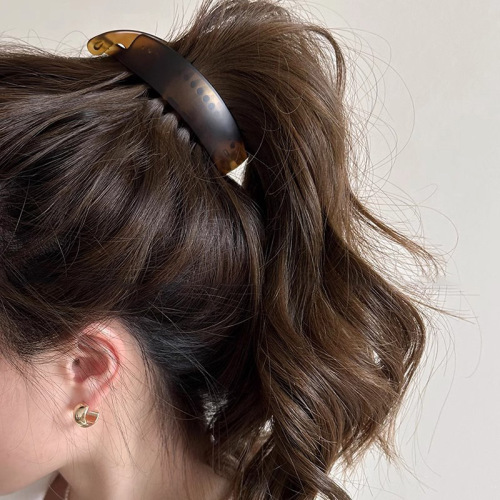 High-tailed banana hair clip for women 2025 new high-end acetic acid back head clip temperament vertical hair clip hair accessories