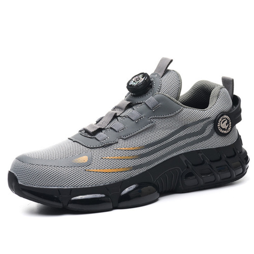 Work safety shoes for men, anti-puncture and anti-strike technology, button wholesale, wear-resistant, lightweight, breathable, safety protection, work shoes, cross-border
