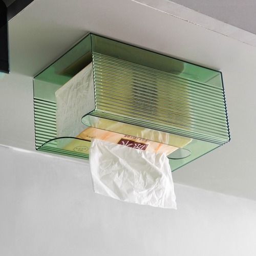 Light luxury upside-up tissue box wall-mounted no punching household bathroom storage tissue paper wash towel toilet paper box