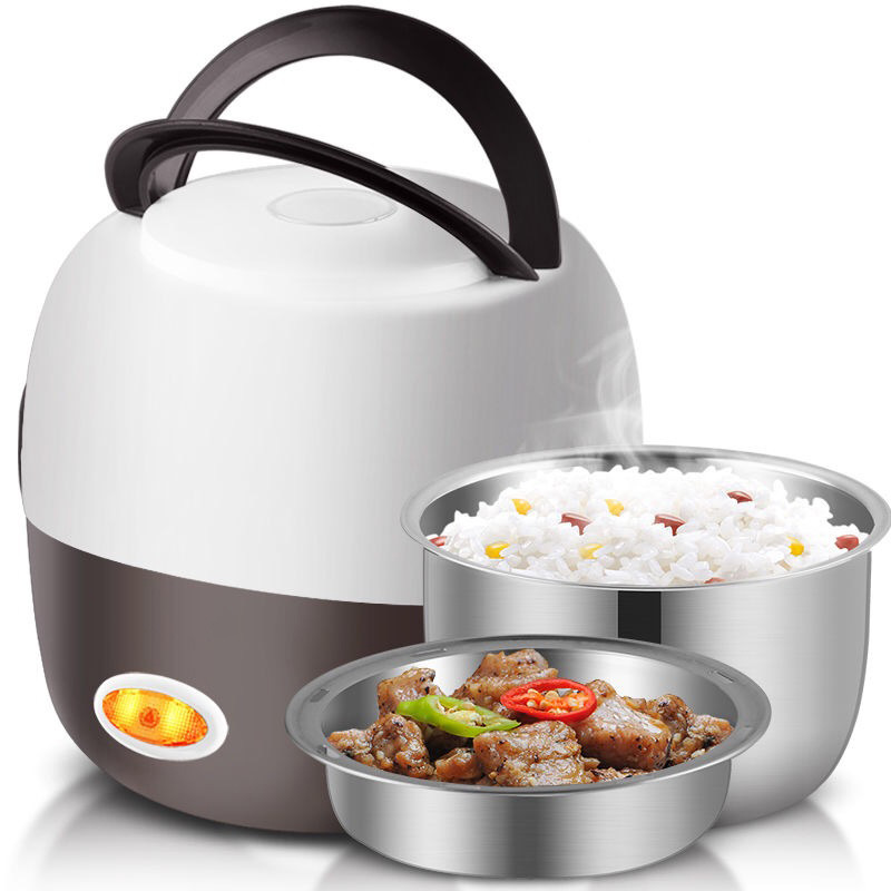Electric lunch box can be plugged in for heating, heat preservation, hot rice artifact, steaming and cooking with rice cooker, small portable model for office workers wholesale