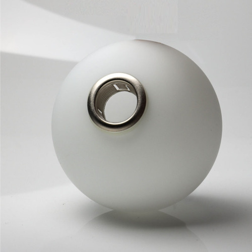 Glass shade G9 screw port milky white round ball cross-border factory white jade wash acid spherical frosted ceiling lamp glass shade