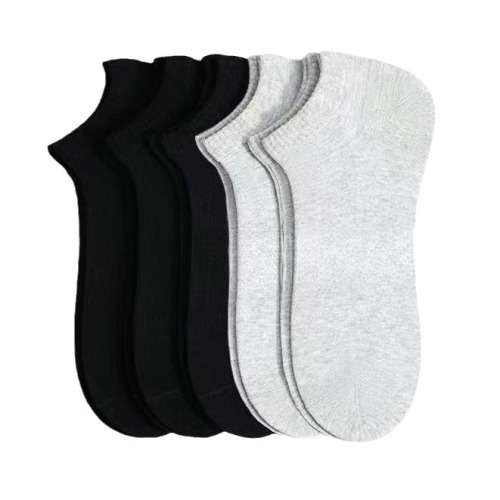 Zhuji Hosiery Four-Season Comfort Low-Cut Trendy Student Short Socks Breathable Sweat-Proof Odor-Preventive Solid Color Sports Boat Socks Wholesale