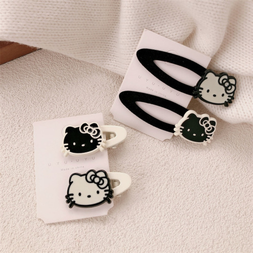 New cute cartoon kitten hair clip y2k hot girl sweet cool cat hair clip girl side bangs BB hair clip accessories