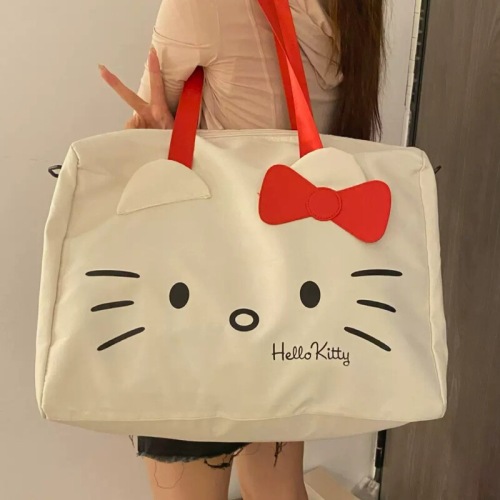 Original Kitty Cat Girls Campus Clothing Storage Bag Lightweight Trolley Travel Business Travel Handbag Luggage Collection Bag