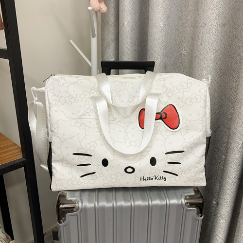 HelloKitty cartoon cute big bag one shoulder large capacity Kitty handheld gym bag crossbody travel bag
