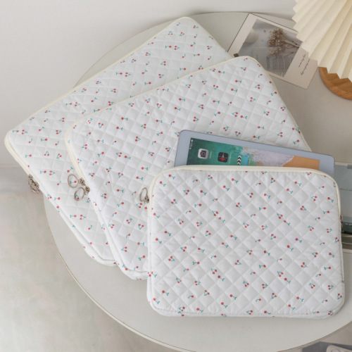Cross-border classic love model iPad liner pack Apple laptop bag Floral cherry 11 inch 13 inch 15 inch