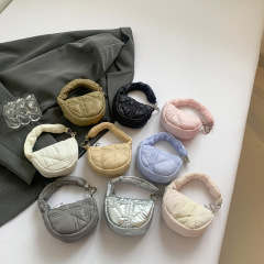 Cross-border Korean version new mini pleated cloud bag pendant wallet headphone bag pendant bag casual fashion versatile