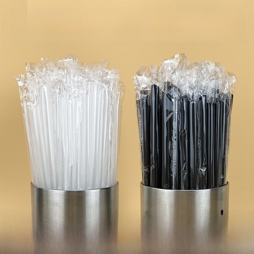 Disposable plastic straw with pearl milk tea fine straw, 19cm juice straw, bulk packaging, commercial use