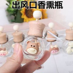 10ml High-End Glass Empty Car Air Freshener Rearview Mirror Hook Bottle Decorative Item Car Fragrance Essential Oil Bottle