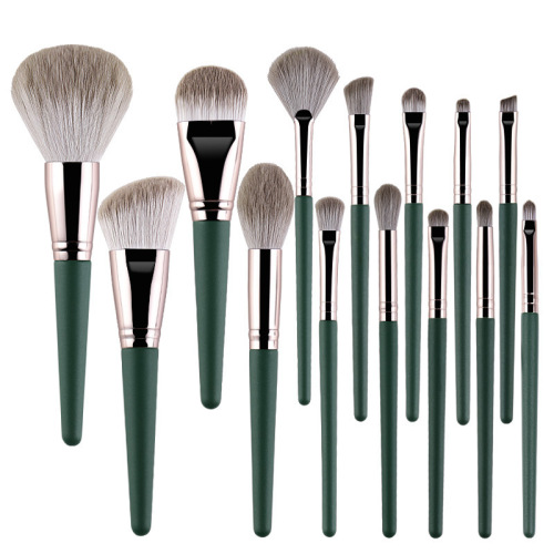14-piece Luyun makeup brush set with soft wooden handle Cangzhou beauty tools beginner complete set of makeup brushes makeup brushes