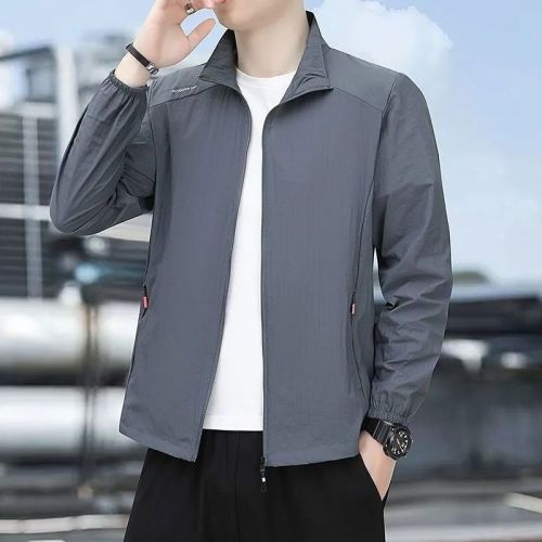 2024 Spring and Summer New Waterproof Sun Protection Jacket Stylish Fashion Trend Comfortable Casual Outerwear Men's Top