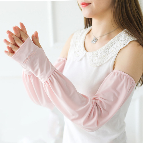 Women's Summer UV Protection Arm Sleeves Loose Thin Style Anti-Ultraviolet Arm Guards Gloves Men's Ice Silk Sleeve Covers Wholesale