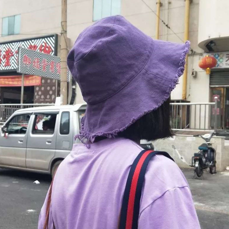 South Korea's ulzzang Harajuku hat women's fur-edge fisherman hat summer Japanese style small fresh literary versatile sun hat