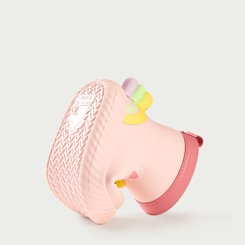 Happy Mary Children's Rain Shoes Women's Cross-border Baby Girls Rain Shoes Student Waterproof Anti-Slip Children's Rubber Shoes