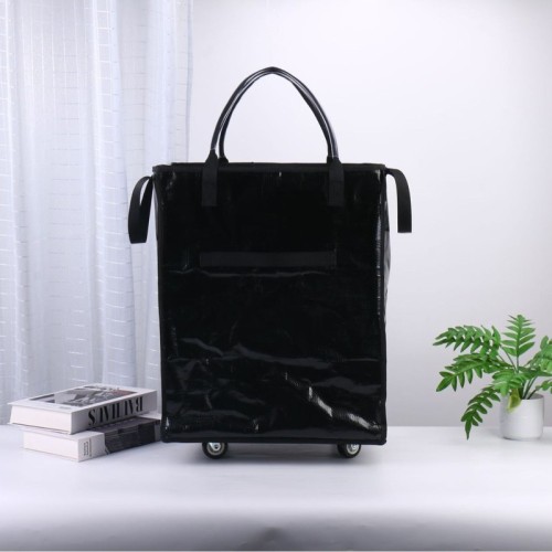 Shopping cart with wheels, foldable handlebar, reusable shopping bag, waterproof storage bag