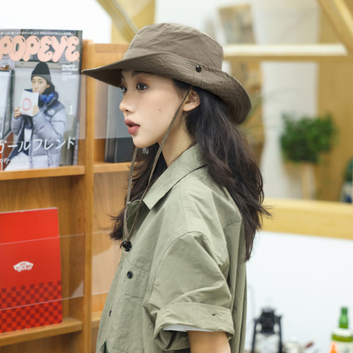 Thin outdoor quick dry hat cowboy fisherman hat women summer mountaineering hiking fishing hat men camping sun hat