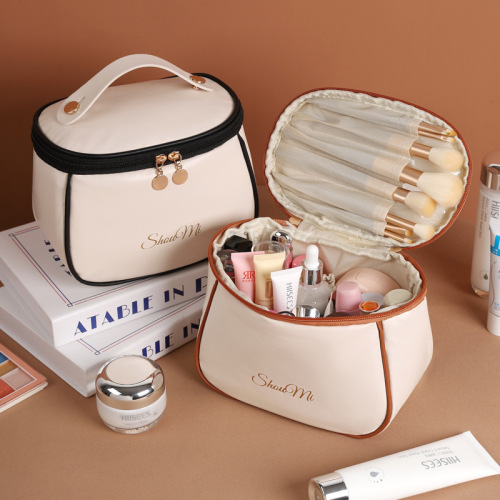 2025 new Amazon makeup bag PU large-capacity cosmetic bag storage bag portable internet celebrity factory wholesale