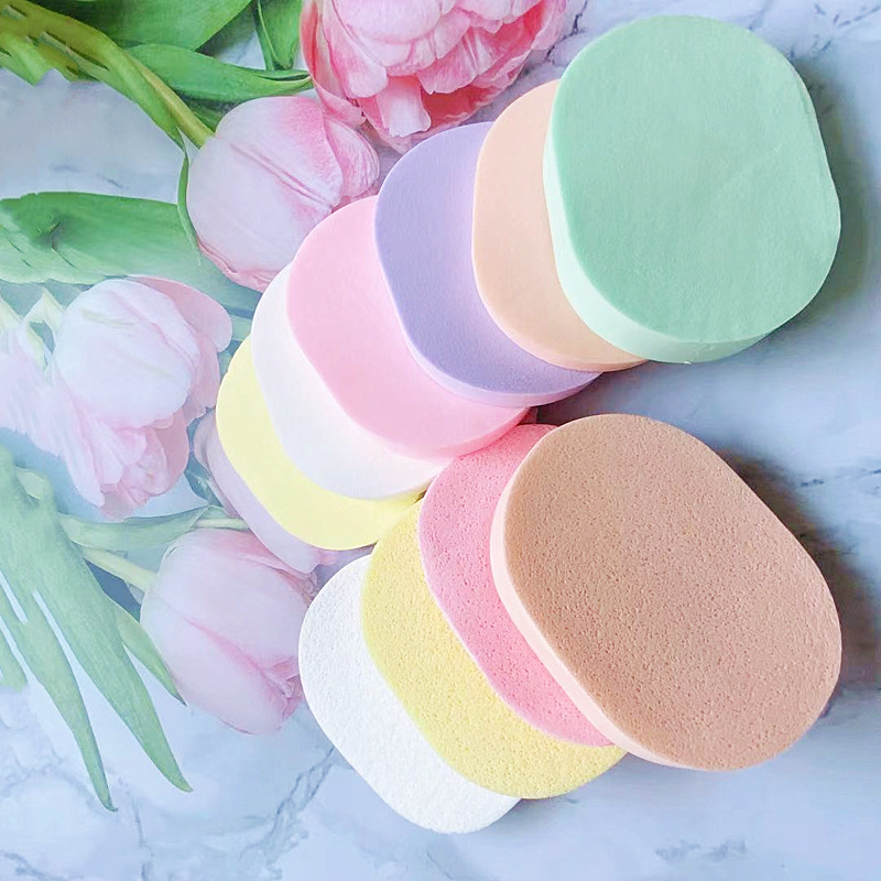 Facial Sponge Beauty Sponge Cleansing Sponge Natural Bamboo Charcoal Face Cleansing Sponge Baby Thickened and Large Lanyard Cleansing Sponge