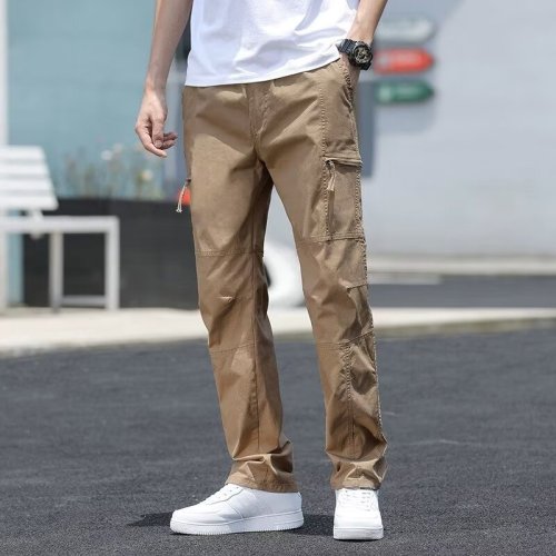 Men's Work Pants - Summer, Autumn, Thin, Loose, Casual, Versatile Straight Leg Work Trousers