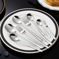 304 stainless steel spoon for household eating long handle Korean spoon dessert spoon fork coffee stirring spoon stainless steel tableware
