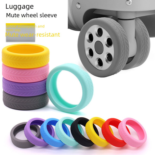 Luggage wheel cover sound reducing silicone cover swivel wheel silent wheel cover tire cover travel case accessories