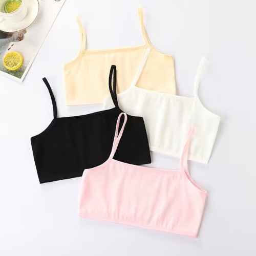 Summer Girl Underwear Development Stage One for Primary and Middle School Students, Girls' Cotton Backless Top, Girls' Strapless Underwear