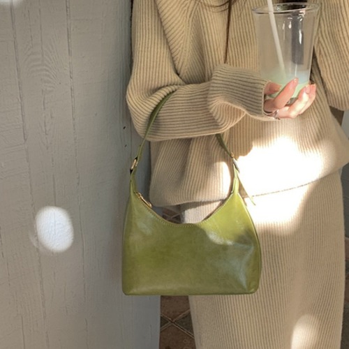 Baguette bag for women 2024 new popular contrasting color shoulder bag Korean ins niche design textured shoulder armpit bag