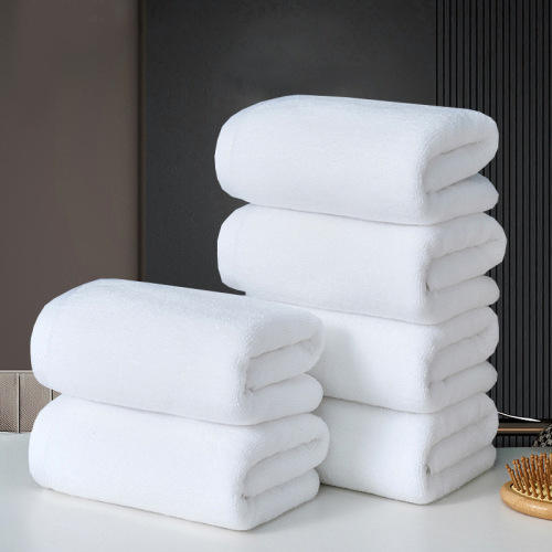 Hotel bath towels pure cotton white bath towels plus size plus thickness beauty salon hotel inn hot spring hotel towels can be added ogo