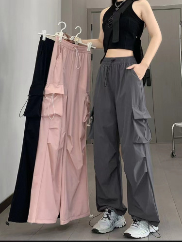 【Official Image】 Women's 2025 New Design Windproof Wide Leg Pants Summer Thin Hiking Sports Pants