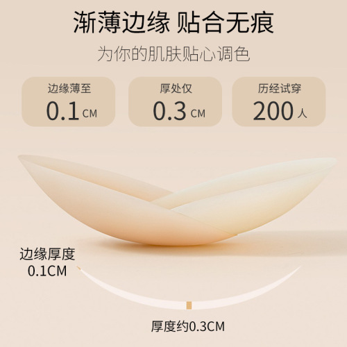 Cross-border silicone breast patch, anti-bump, invisible, seamless wedding dress sling for women, summer ultra-thin anti-exposure solid breast patch