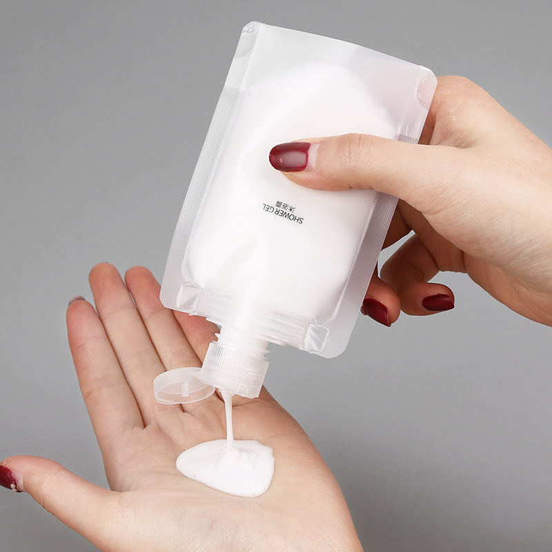 Travel repackaging bag for cosmetics on business trip disposable portable nozzle bag shower gel shampoo lotion sealed bag