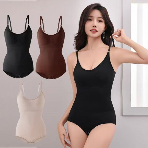 Body Shaping Bodysuit with Bra Pads, Women's Abdominal Control Pants, Gated Waist Lift Shaping Camisole, Elastic Waist Cincher, Body Shaping Underwear