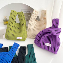 Vest bag vest bag trendy knitted simple hollow one-shoulder handbag handbag versatile large capacity tote bag