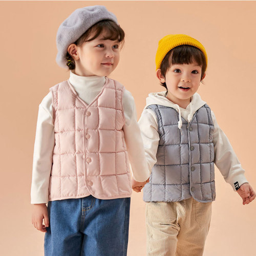 Autumn and Winter Comfortable and Versatile Vests for Boys and Girls, Children and Babies, Innerwear Lightweight Cardigan, Winter 2304