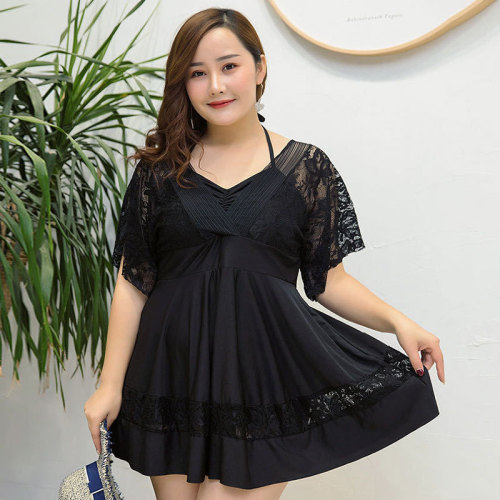 Large size conservative swimsuit for women covering their belly to make them look slimming 200 kilograms of fat mm hot spring plus fat plus large hot spring swimsuit wholesale