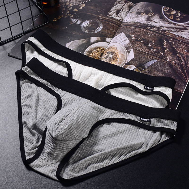 GTOPX MEN's U-Shape Single Layer Thin Threaded Low-Waist Sexy Tri-Channel Underwear, One Piece Drop Shipping